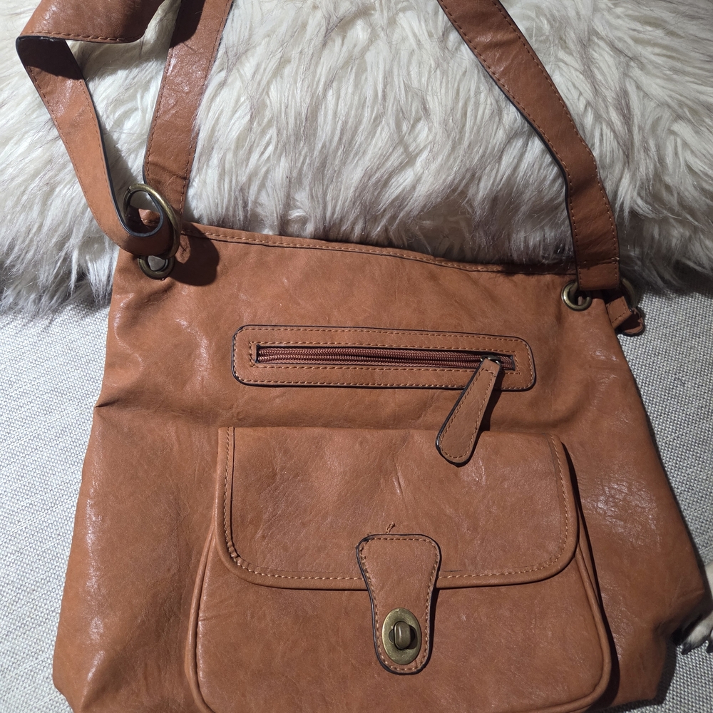 Tan Leather Shoulder Bag